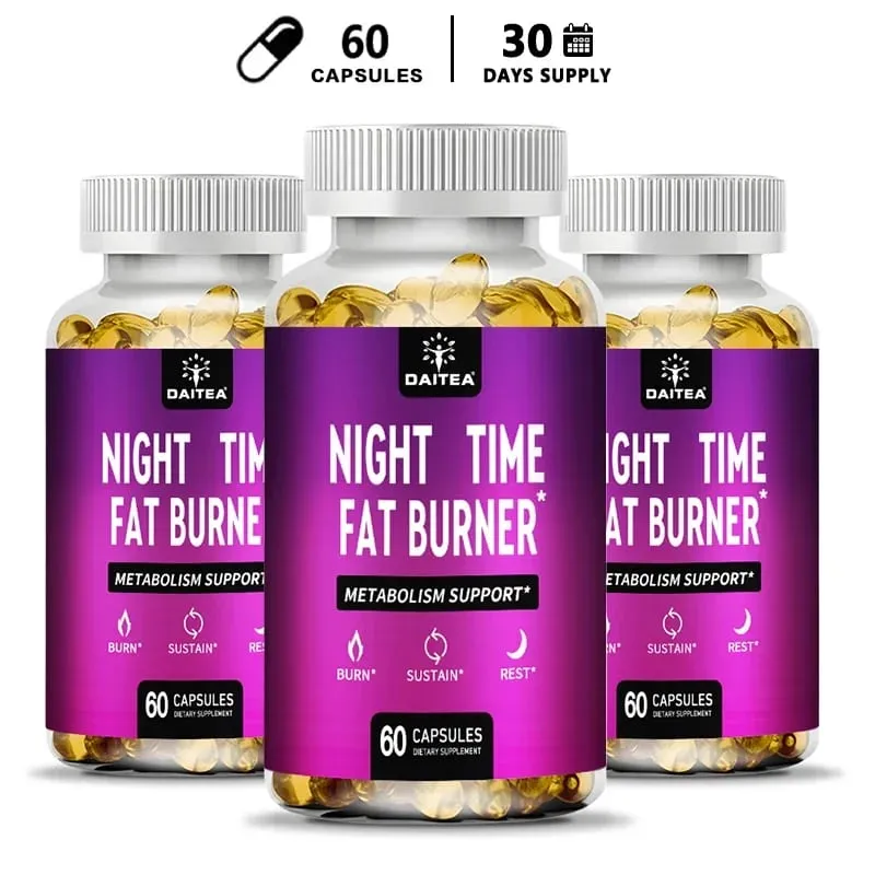 Nighttime Fat Burner - Carb Blocker Metabolism Fat Burning Supplement