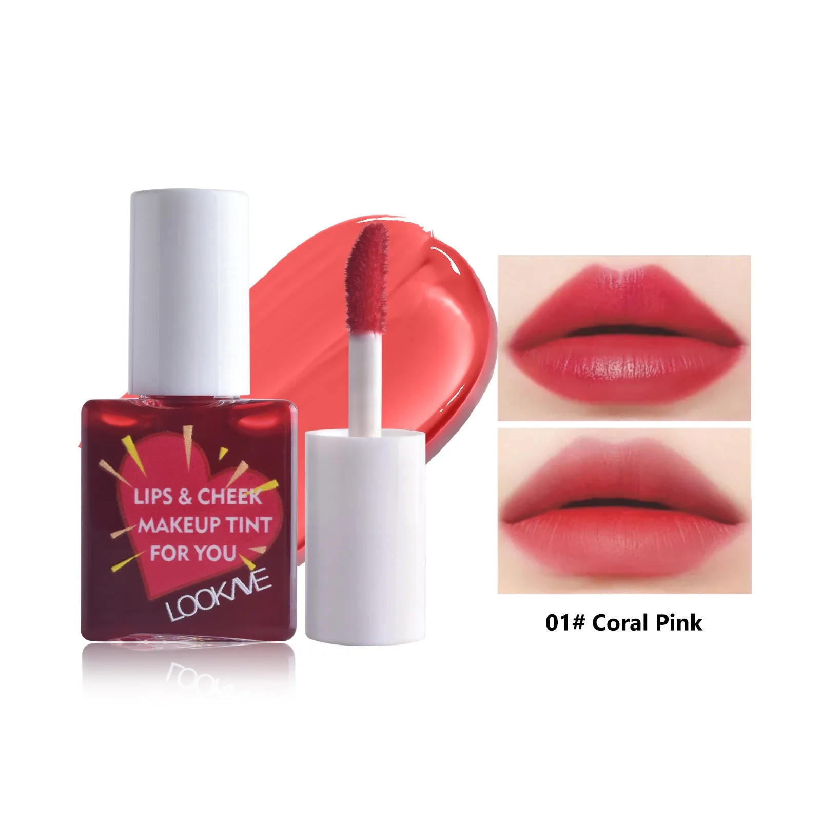 Lip Cheek Water Tint Mat Lip Stain Fugtgivende Frugt Flydende Læbestift Blush 6 Farve Lip Gloss Langtidsholdbar Vandfast Kosmetik — image 9