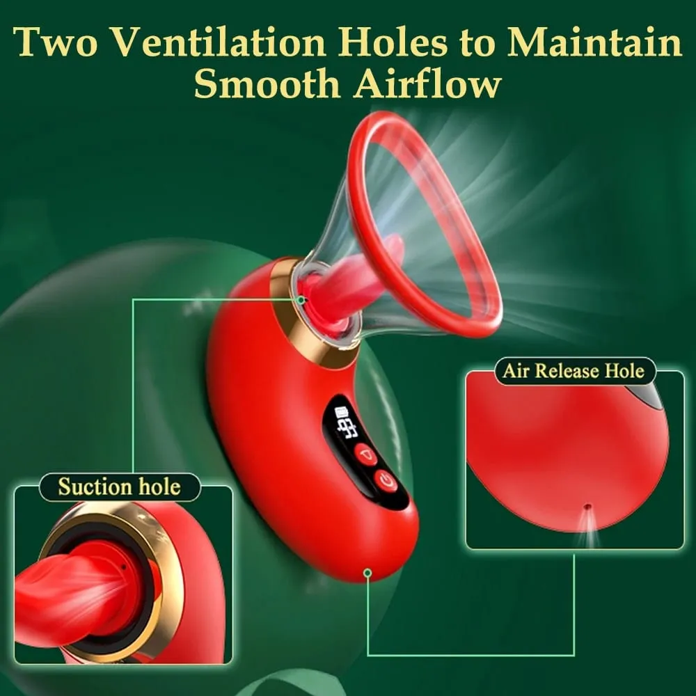 Controllo app Ventosa Leccata di lingua Vibratore Capezzoli Stimolatore del clitoride Masturbatore Orgasmo femminile Vagina Giocattolo del sesso per le donne — image 5