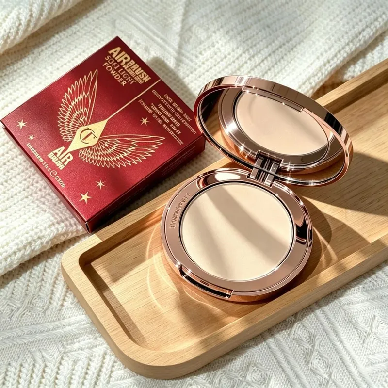 Charlotte Tilbury mate ajuste polvo prensado 4 colores base líquida Hollywood filtro impecable CT bolsa de maquillaje cosméticos de regalo — image 14