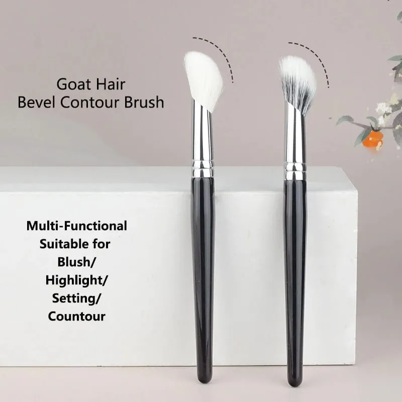 1pc sickle Goat Hair Contour Makeup brushes Bevel Blush Make up brushes Highlight Setting Multi-functional cosmetic tools — image 2