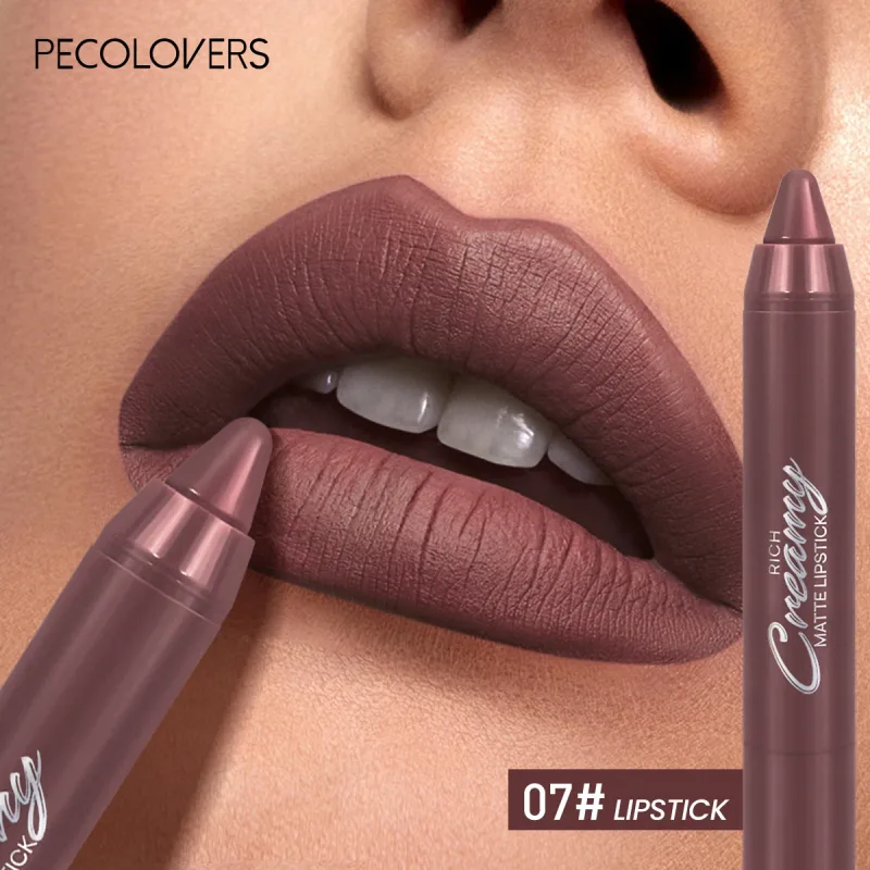 Pelapik Bibir Matte Pelbagai Warna Digunakan Sebagai Pelapik Bibir dan Gincu Mudah Digunakan Dengan Tepat Kalis Air Tahan Lama Tidak melekat — image 15