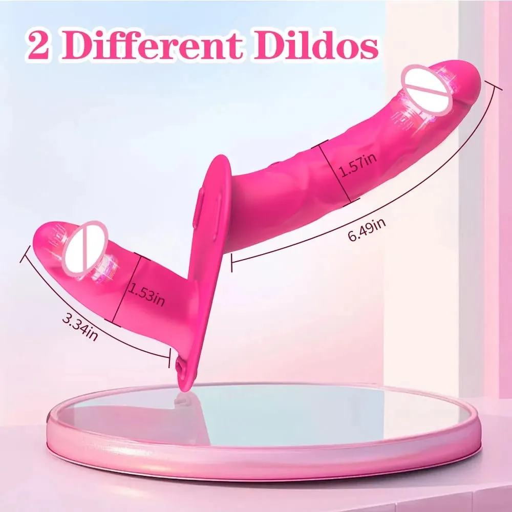 Wearable Double Vibrators Penetration G-Spot Strap On Dildo Panties for Lesbian Vagina Massager Couples Sex Toys Adult Products — image 6