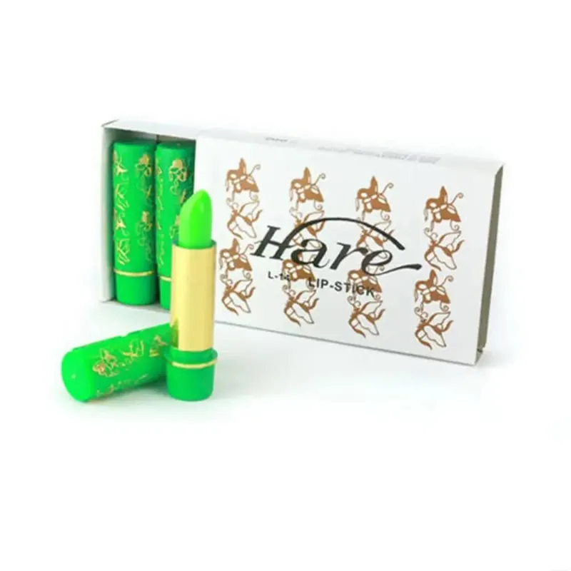 Farveskiftende læbestift Langtidsholdbar balsam Mørkegrøn Magic Lipgloss Butterfly Lip Tint Kosmetik Makeup Læbestift 6 stk/sæt — image 5