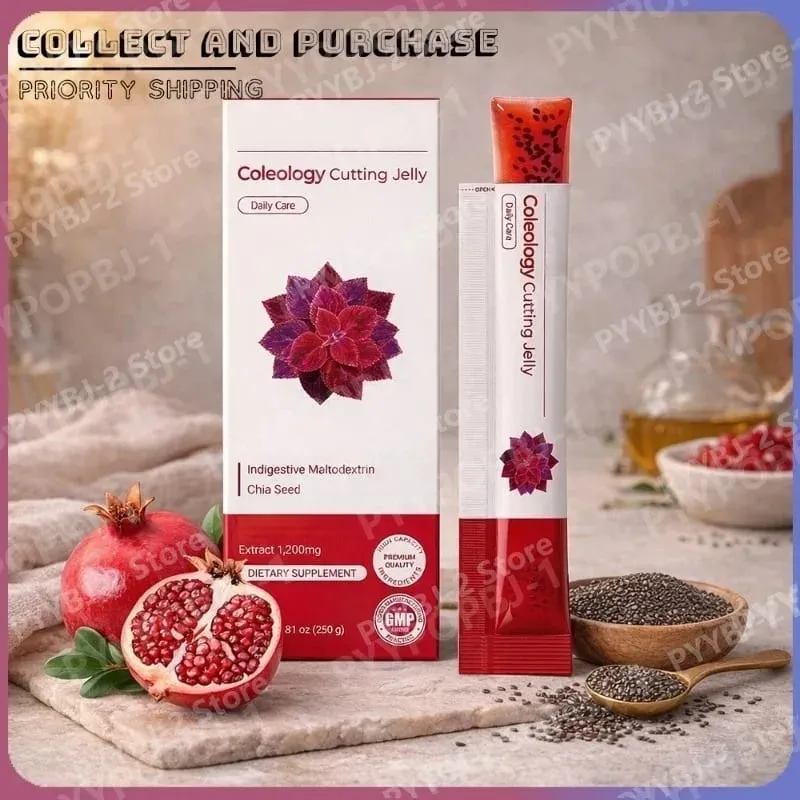 Coleology Cutting Stick Jelly Granatapfelgeschmack mit pflanzlicher Formel und Chiasamen helfen, gesund zu bleiben, 10 Packungen Nahrungsergänzungsmittel — image 5
