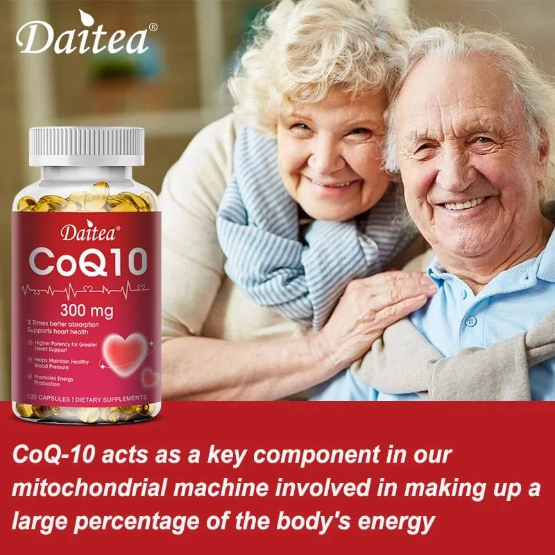 Il coenzima Q10 - 300 Mg supporta la capacità cognitiva energetica e la salute del cuore, del cervello e delle cellule L'antiossidante migliora la qualità del sonno — image 5