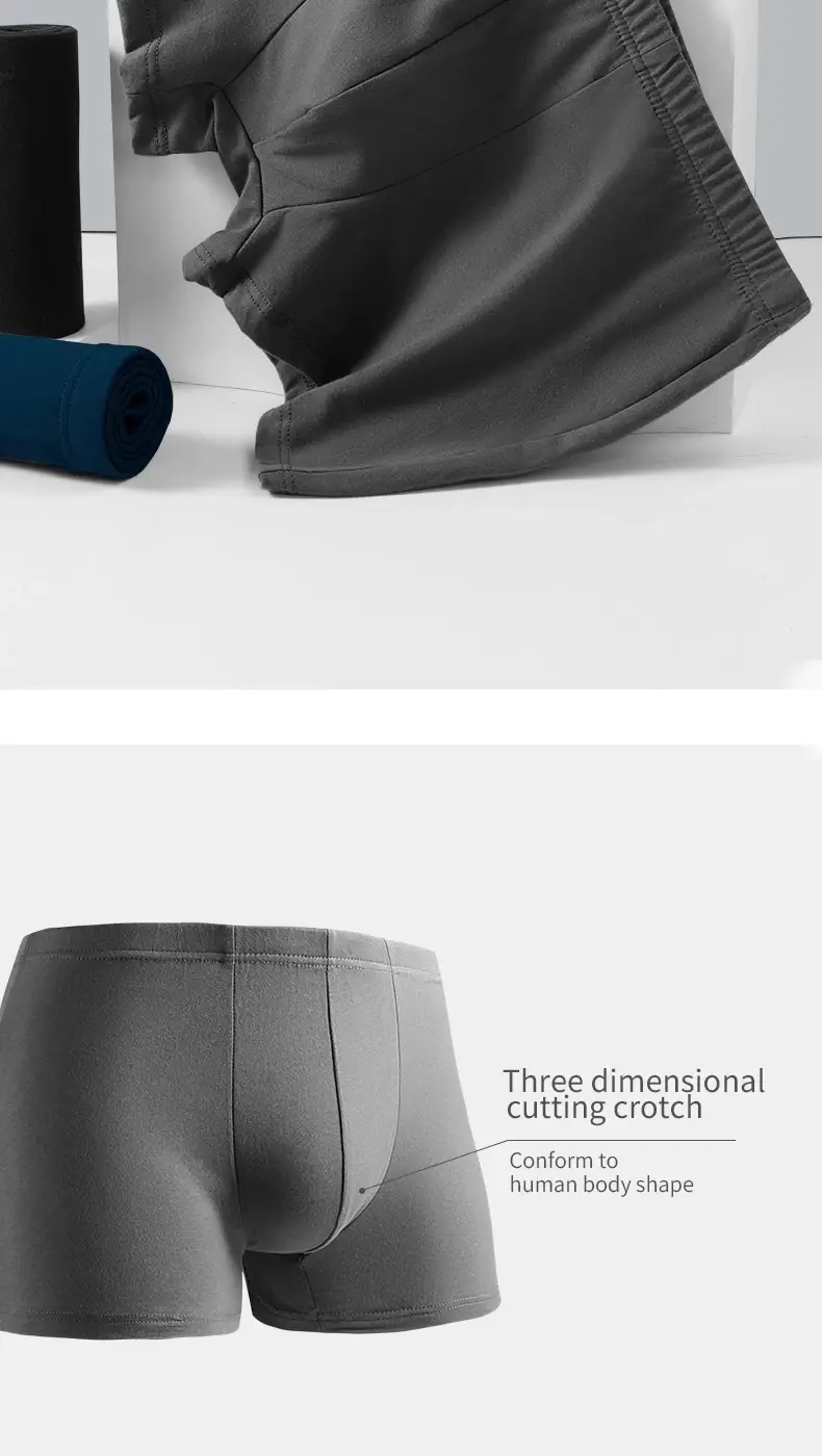 3-Pack Men's Pure Cotton Underwear Men's Summer Large Size Breathable Sports Boxer Briefs Thin Cotton Boys' Boxer Briefs — image 8