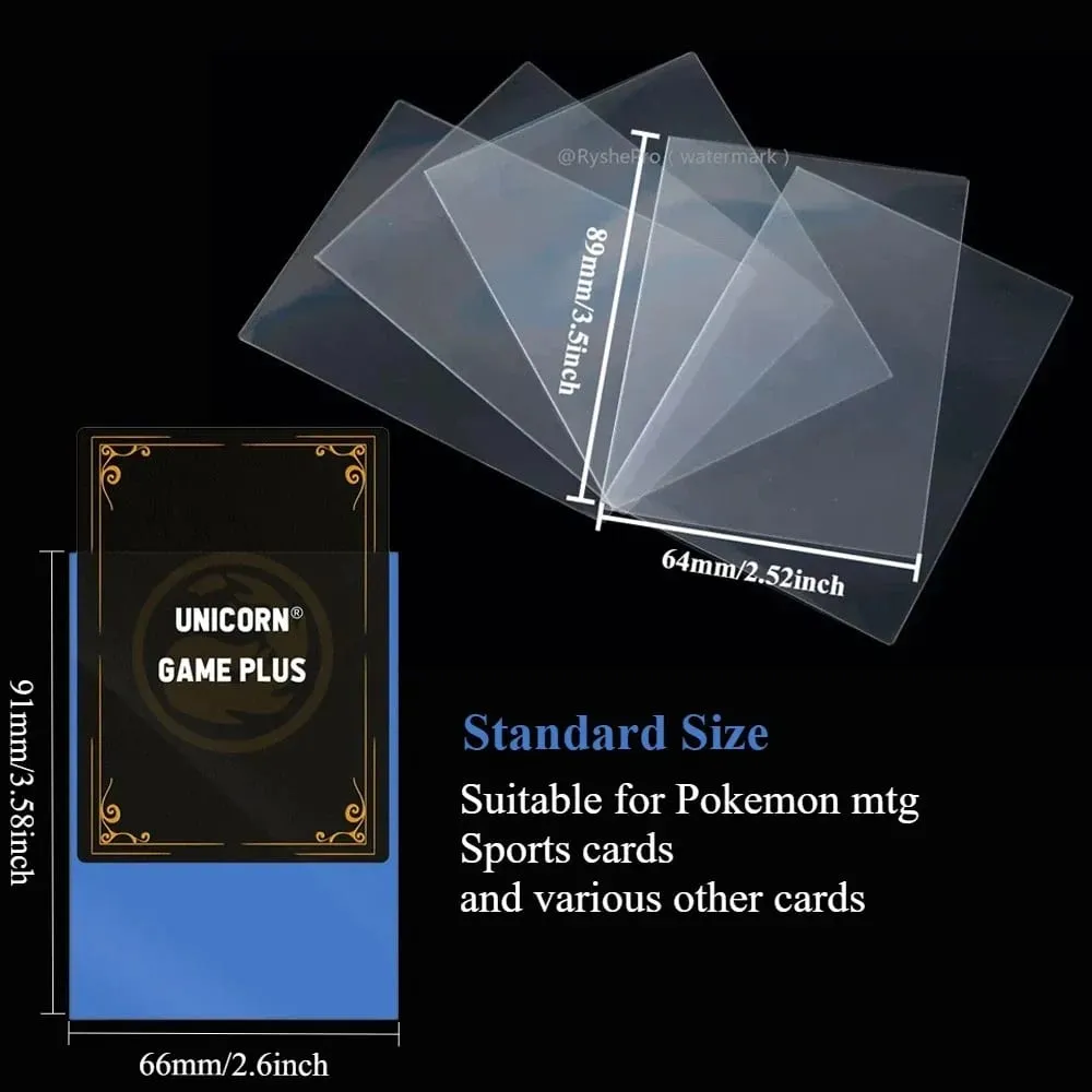 200PCS pouzdra na karty Sběratelské karty Dvouvrstvé matné pouzdro na karty standardní velikosti pro Pokémon MTG Baseball Sportovní karetní stolní hru — image 3
