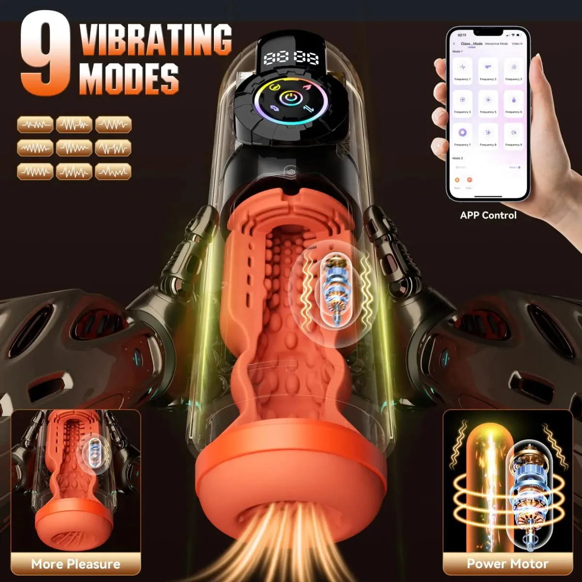 APP-kontroller Herre Automatisk Sugende Masturbator Cup Vibration Støbende Penis Trainer Lomme Pussy Haner Stimulator Sexlegetøj til mænd — image 4