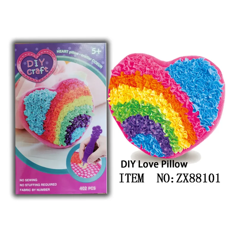 DIY pluszowa poduszka dla dzieci ręcznie robiona poduszka pakiet materiałów miękka zabawka Kawaii urocza lalka dla dzieci Puzzle dla dzieci zabawki wykonane ręcznie zestawy prezenty dla dziewczynek