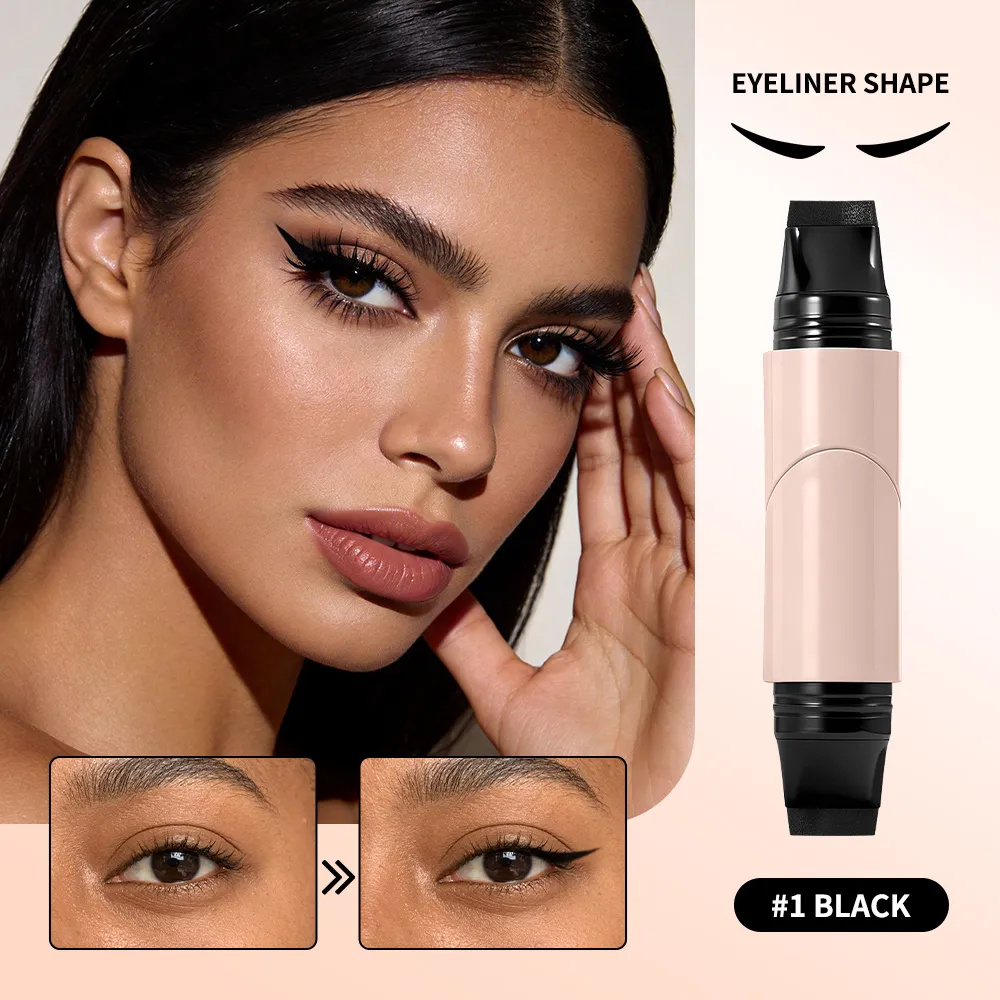 Lakerain Eyeliner timbre motif coeur doublure de précision couleur longue durée Portable Eye Liner essentiel pour les débutants en maquillage — image 2