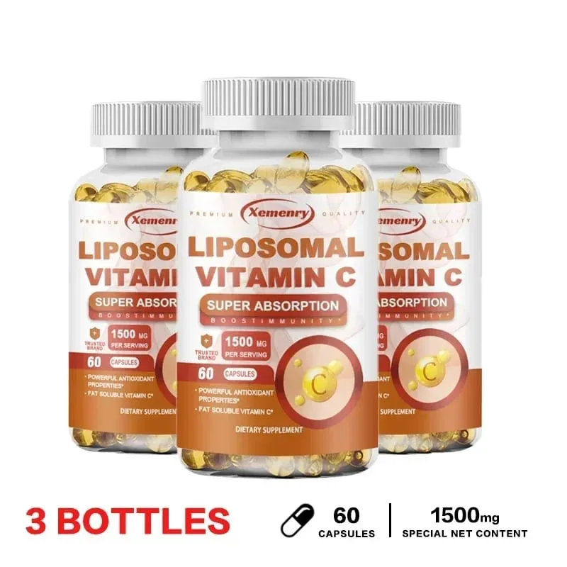 Liposomale Vitamin-C-Kapseln – starkes Antioxidans, fördert die Kollagenproduktion, Hautglanz, unterstützt die Immungesundheit des Herzens — image 10