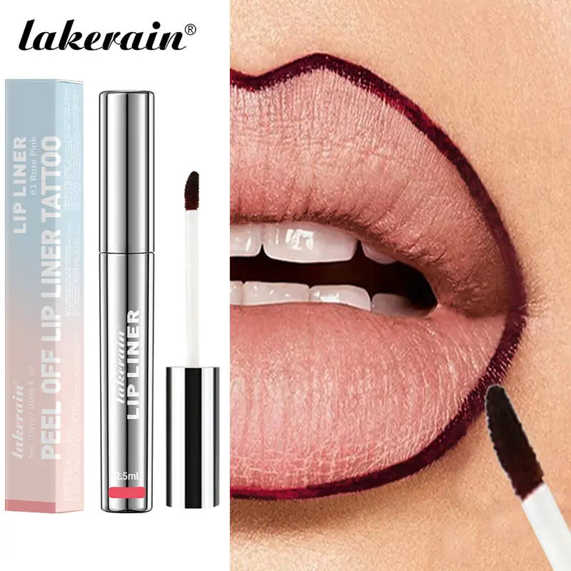 Hochpigmentierter Lip Liner Tattoo Matte Peel Off Enhance Lip Liner Anhaltender Lippenfleck Wasserdichter, übertragungssicherer Lippenstift 4 Farben — image 2