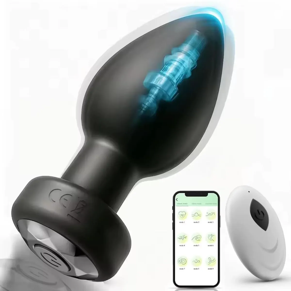 Aplikasi Nirkabel Penggetar Anal Steker Bokong Pria Stimulator Prostat Jarak Jauh untuk Wanita Kontrol Pemijat Vagina Mainan Seks Dewasa Pria Gay — image 1