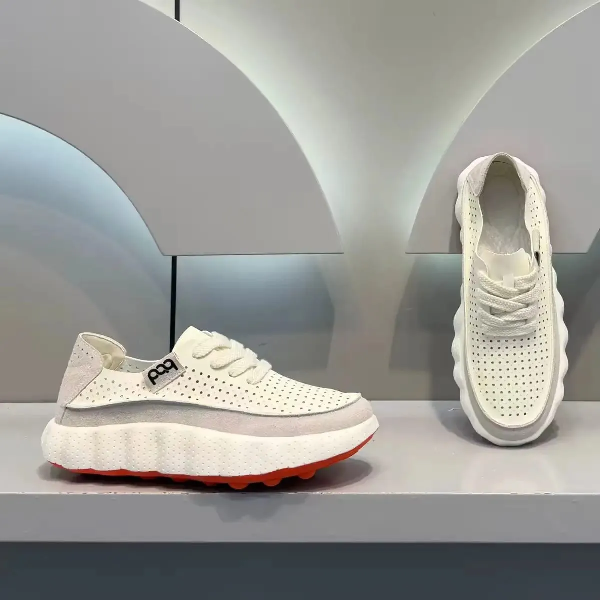 Lelaki Musim Panas Baru Sneakers Platform Chunky Kasut Lari Bernafas Kasut Kasual Tidak Gelincir Lelaki Luaran Kasut Berjalan Joging — image 1