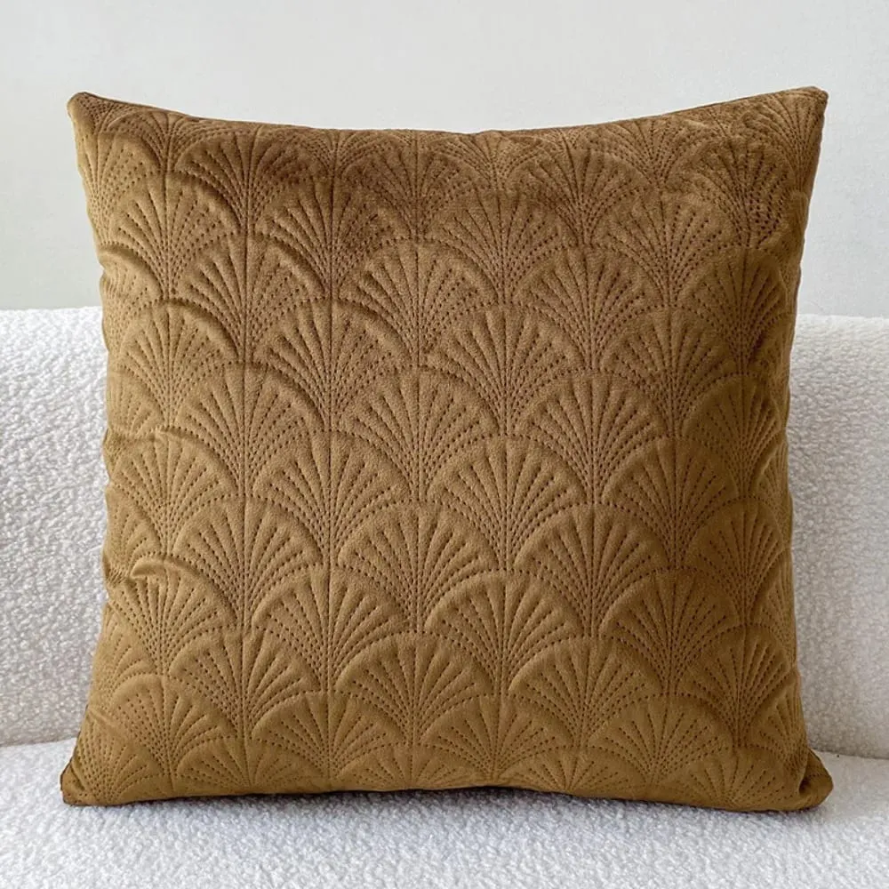 Nordic Simple Quilted Velvet Cushion Cover Solid Colors Decorative Throw Pillow Case 45x45cm for Sofa Bedside Home Decor — image 6