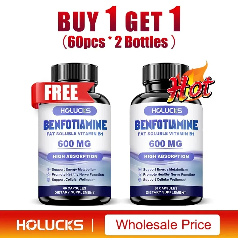 Les capsules de benfotiamine aident à maintenir un métabolisme sain du glucose, soutiennent la santé nerveuse, la protection cellulaire, la défense antioxydante — image 6