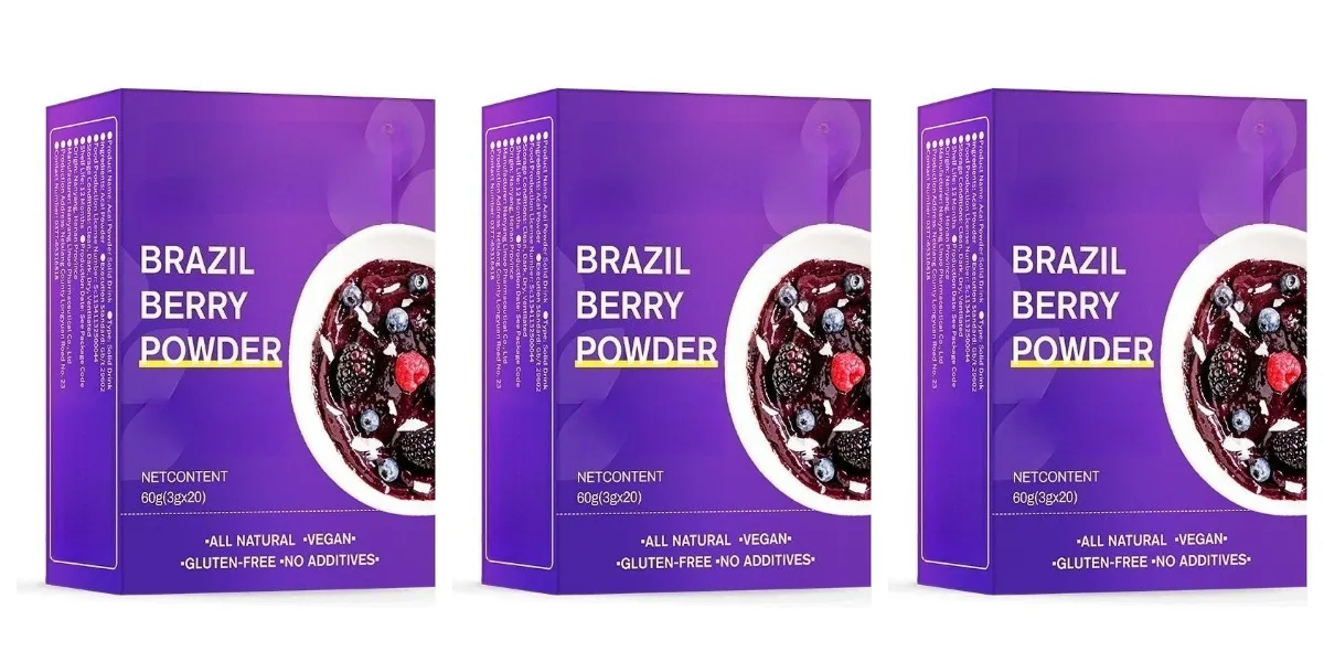 Acai Berry Powder Health Supplement All Natural Herbal-based Formula 3g X 20Packs — Helps Brighten The Skin and Resist Oxidation — image 9