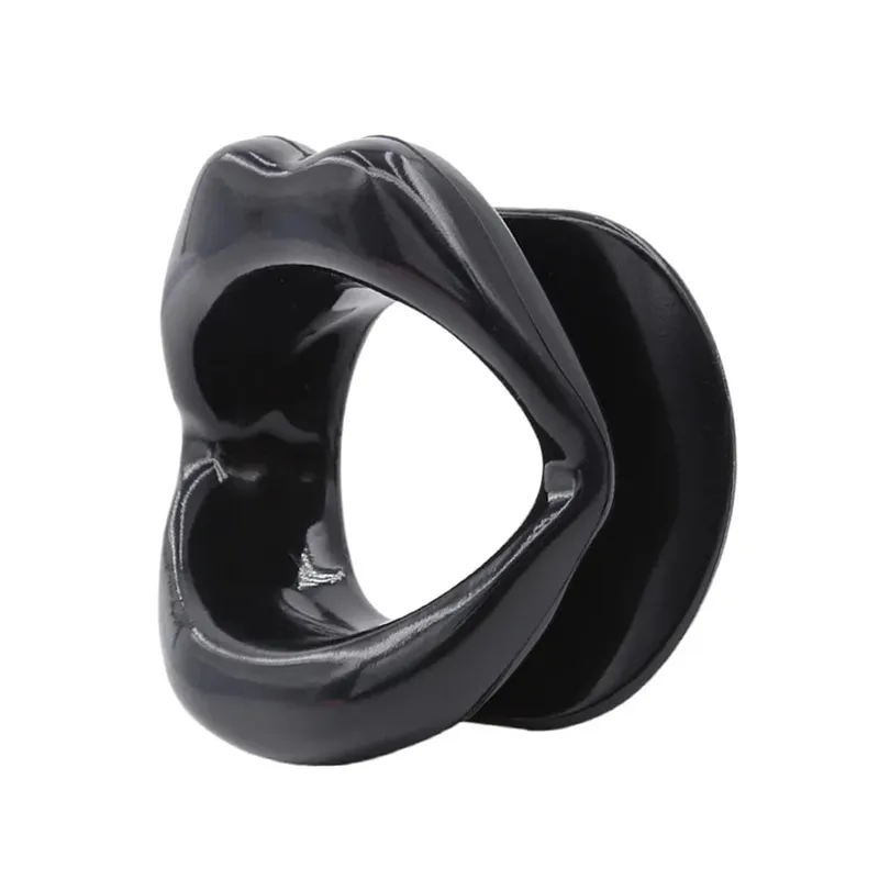 Anello per labbra in silicone per fissaggio orale Anello in silicone O-Ring Bocca aperta Gag per coppie Giocattoli sessuali BDSM Bondage Restraint Forma labbra 18+ — image 7