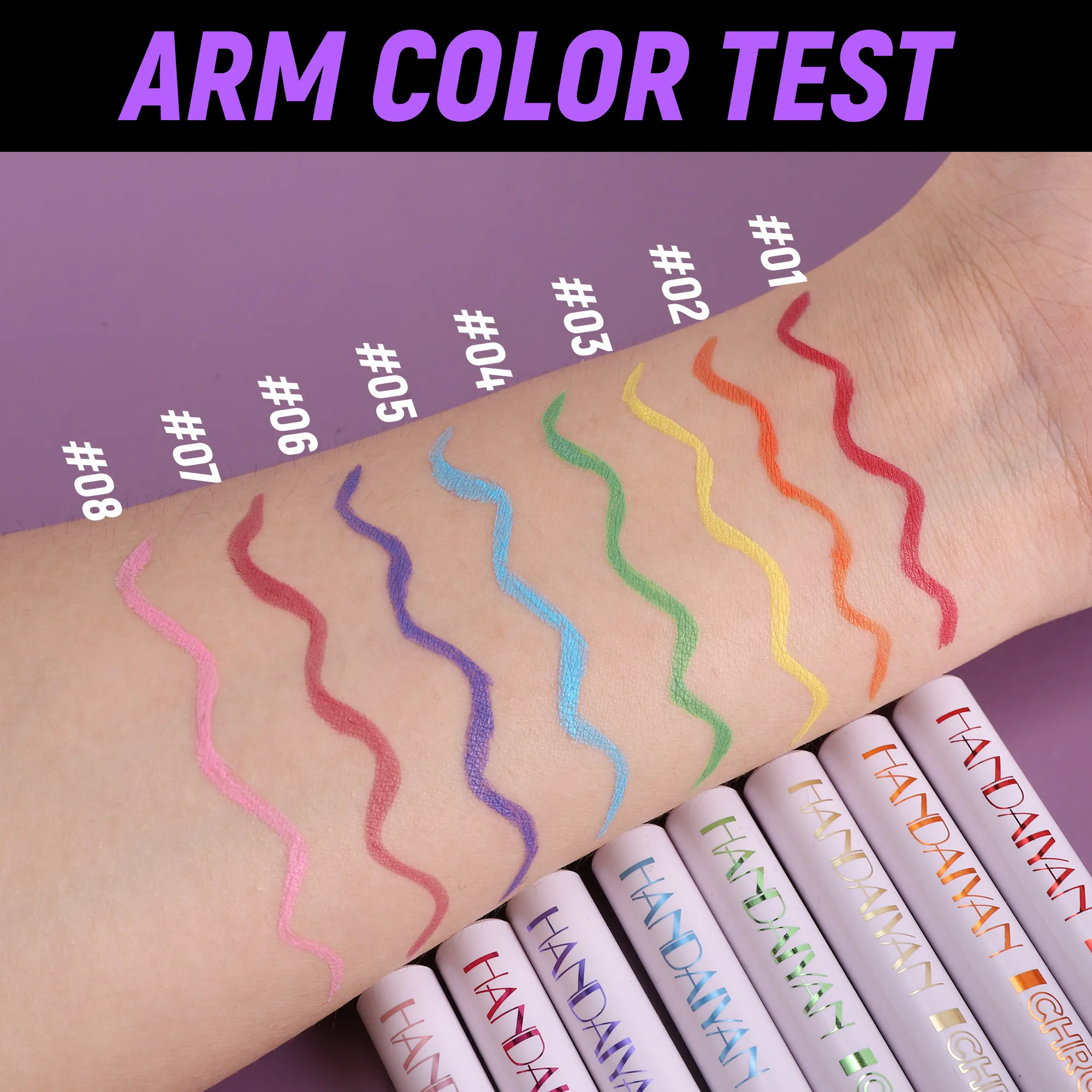 Pensil Celak Cecair Kalis Air Pengeringan Pantas Lukisan Pen Tahan Lama Berwarna-warni Matte Eye Liner Pen Solek Kosmetik Halloween — image 6