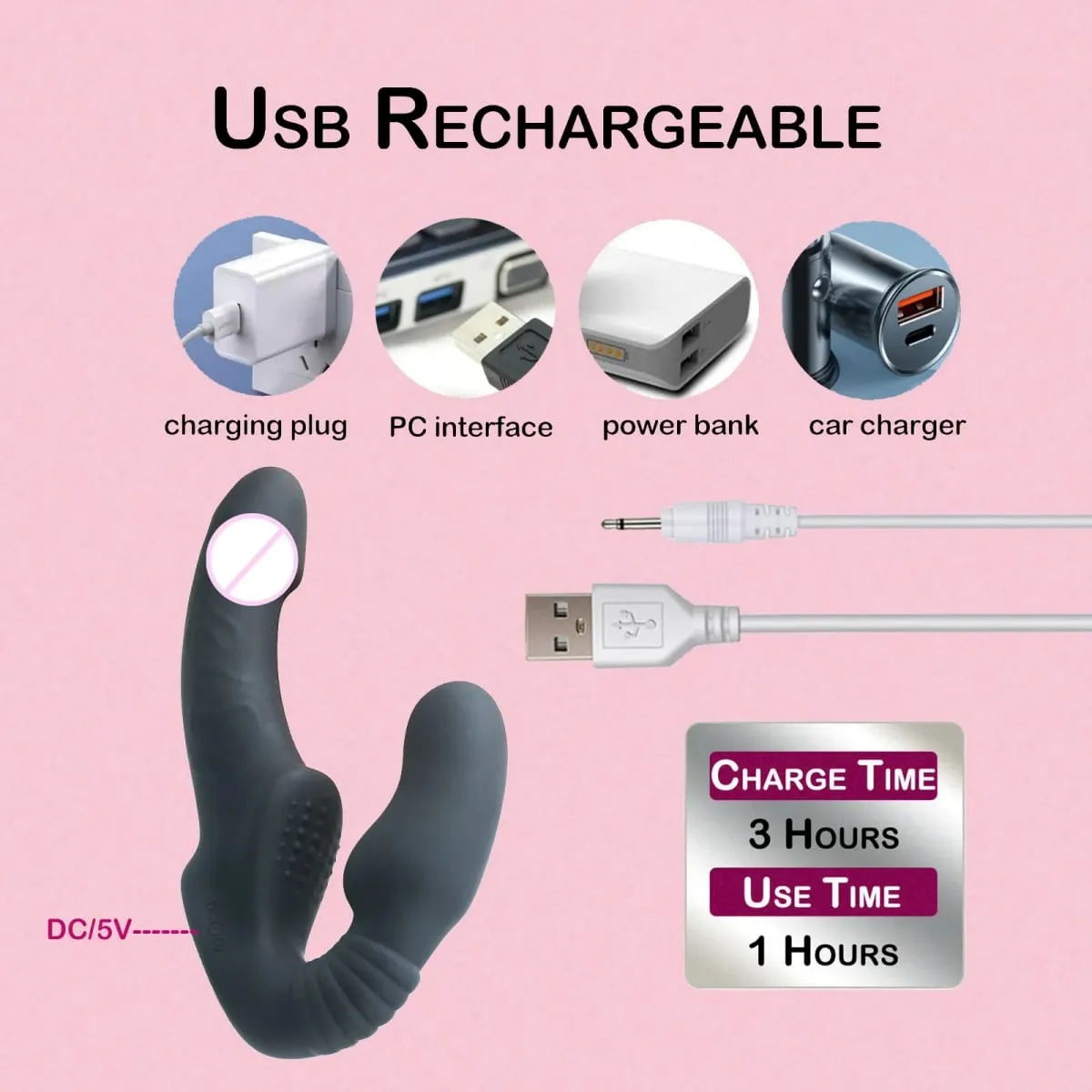 Strapless Strap-on Dildos Vibrator with Remote Control for Women Lesbian Couples G Spot Sex Toys With Clitoris Stimulator — image 4
