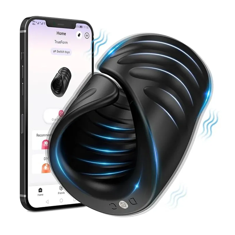 APP Controle Penis Vertraging Trainer Automatische Kunstkut Eikel Stimulater Stimulator Mannen Vibrator Speeltjes voor Mannen Volwassen Goederen