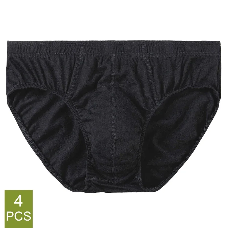 4 Pcs/Lot Men's 100% Cotton Breathable Briefs Comfortable Male Underwear Lingerie Panties Underpants Plue Size Xl -5Xl — image 14