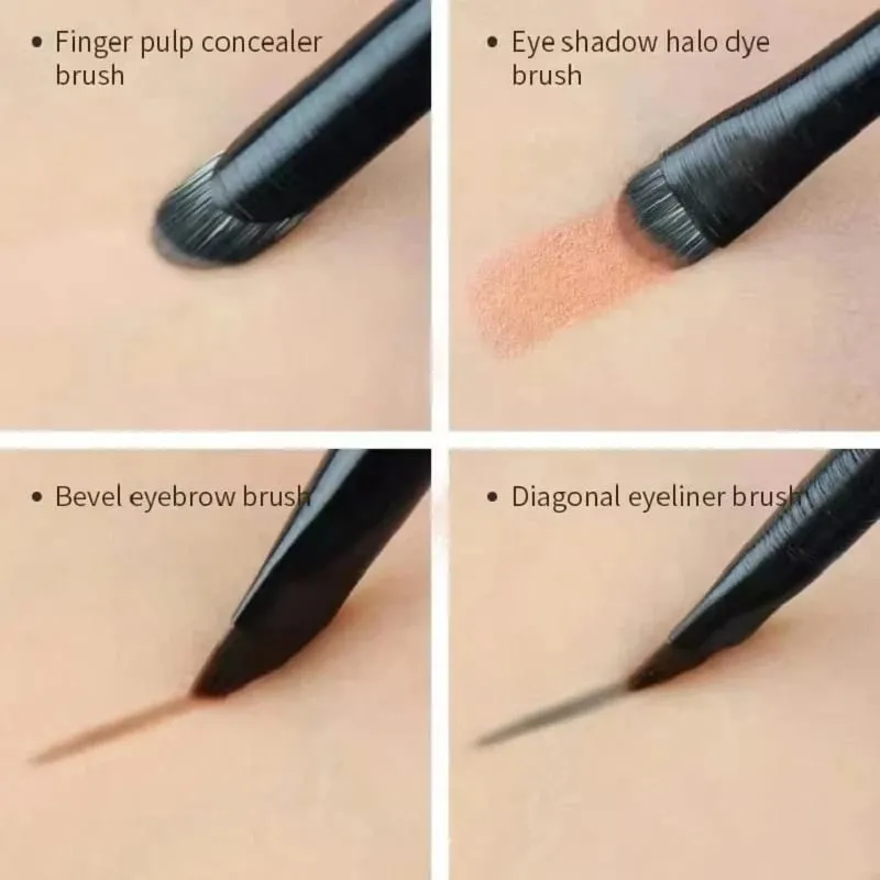6 pezzi pennelli per trucco occhi naturali set pennello per ombretto contorno sopracciglia pennello per eyeliner occhi cosmetici per miscelazione dettagli strumenti per il trucco — image 3