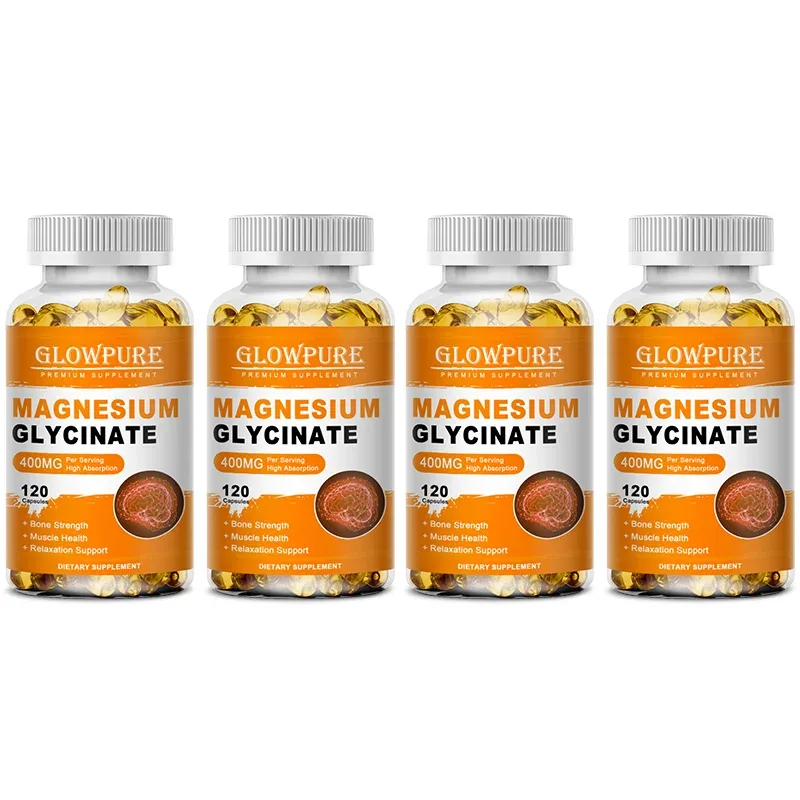 Magnesium Glycinate 400mg for Sleep Brain Nervous System Bone Muscle Relieve Anxiety Heart Health Stress & Anxiety Relief
