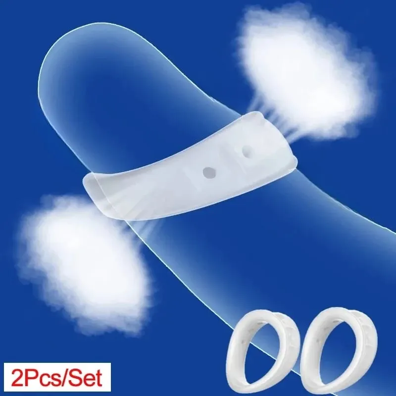 Anneau de pénis réutilisable, anneau de prépuce, manchon d'extension de pénis, Cage de chasteté masculine, retardement de l'éjaculation, jouets sexuels pour Couples d'hommes — image 2
