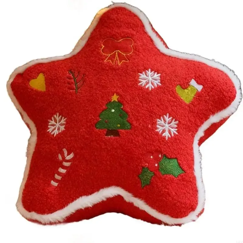 Plush Pillow Christmas Cushion for Bedroom and Sofa Decors Soft Stuffed Throw Pillow Holiday Decoration for Kids and Family — image 3