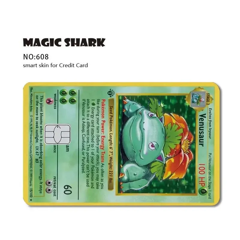 2026 ใหม่ Charizard Blastoise Bulbasaur Eevee Metwo สติกเกอร์ฟิล์มผิวสำหรับบัตรเครดิตเดบิตการ์ด — image 10