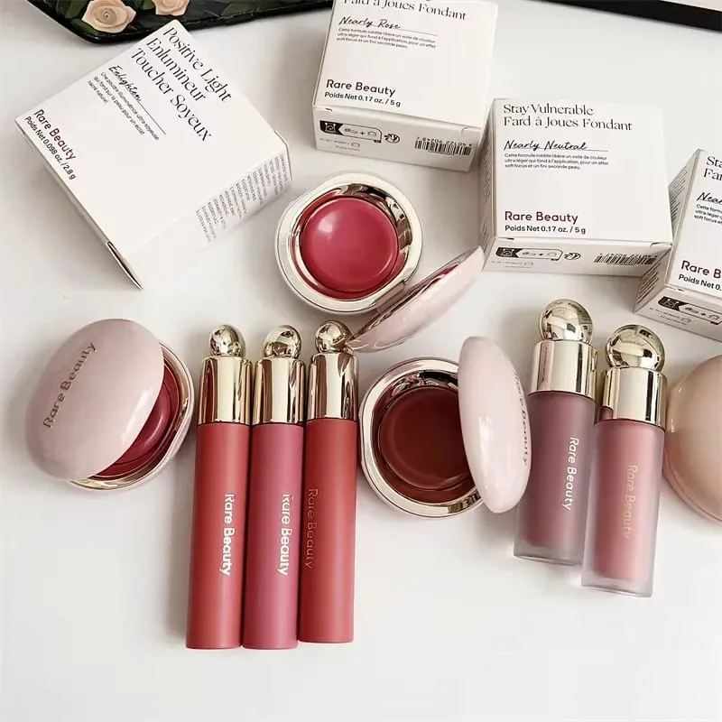 Rare Beauty Melting Cream Blush Makeup Matte Pearlescent Texture Glitter Blush Highlighter Bright Nourish Moisturize Lip Gloss — image 2