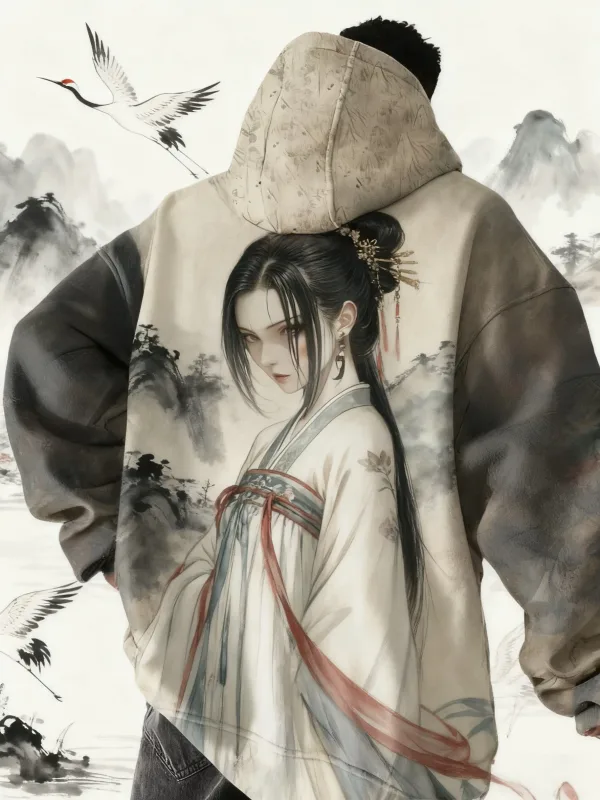 Sweat-shirt à capuche à manches longues pour fille, pull décontracté, imprimé en 3D, haut à la mode, surdimensionné, tendance — image 4