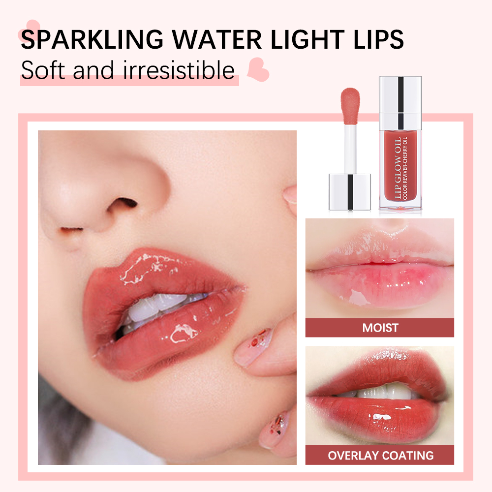 Crystal Jelly Moisturizing Lip Oil Plumping Lip Gloss Makeup Sexy Plump Lip Glow Oil Tinted Lip Plumper — image 3