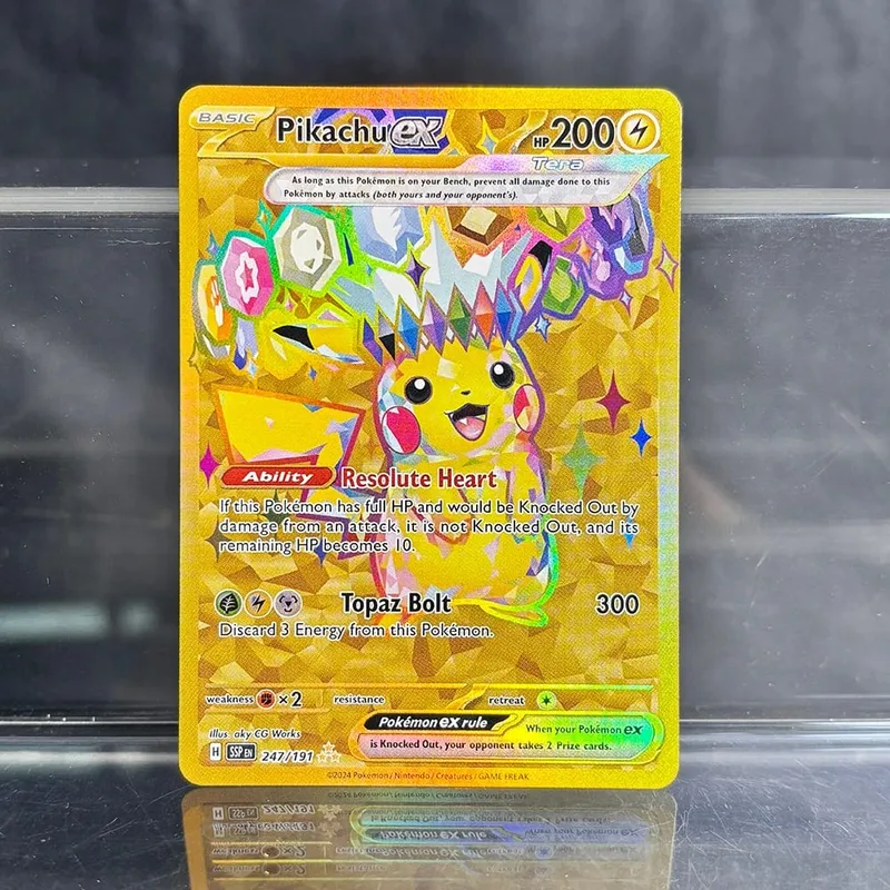 Folien-PKM-Einzelkarten, Pikachu Charizard EX, Bubble Mew, seltene Sammelkarten, PTCG-Regenbogen-Ersatzkarten — image 10