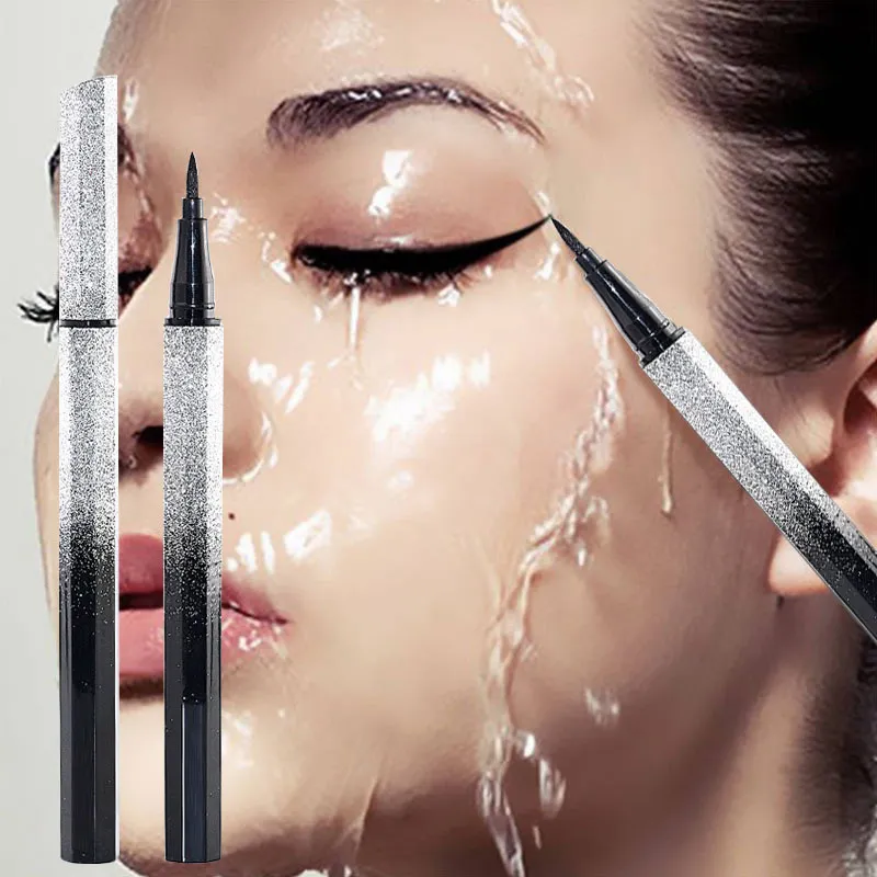 Ultra-thin Waterproof Liquid Eyeliner แต่งหน้าเกาหลีสำหรับผู้หญิง Quick Dry Smooth Eye Liner Long Last Lower Eyelash ปากกาเครื่องสำอาง — image 2