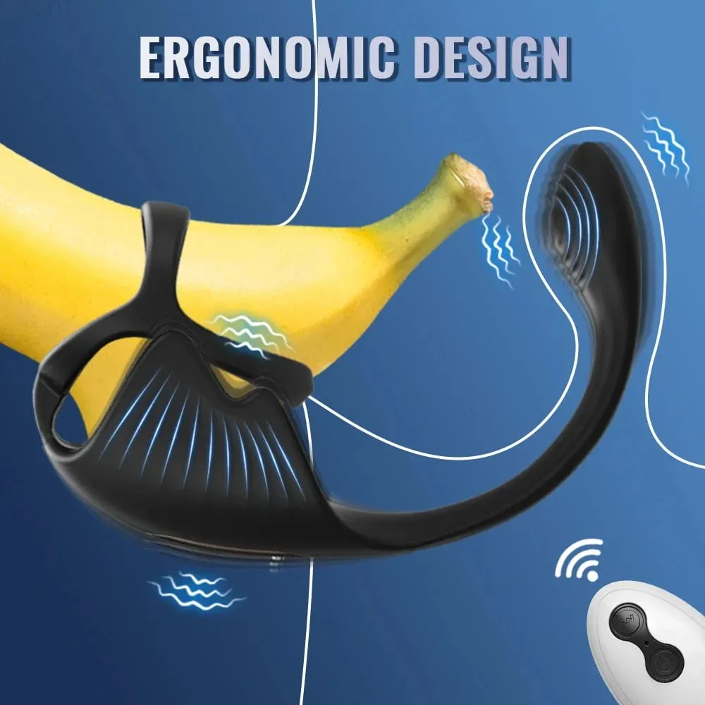 Vibrerende Butt Plug Cock Ring til Mænd Fjernbetjening Anal Vibrator Prostata Massager Gay Anal Plug Voksenvarer Sexlegetøj til mænd — image 2