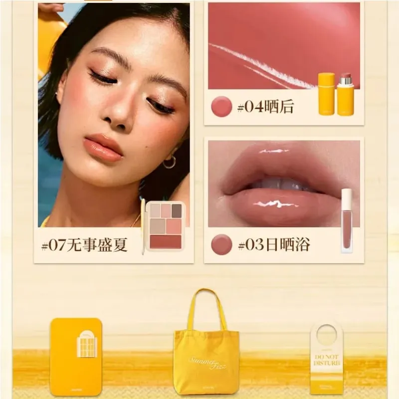 Coffret cadeau de Maquillage d'été, rouge à lèvres, glaçage et Palette de fard à paupières, Kit cosmétique complet pour la saint-valentin, cadeau de Maquillage