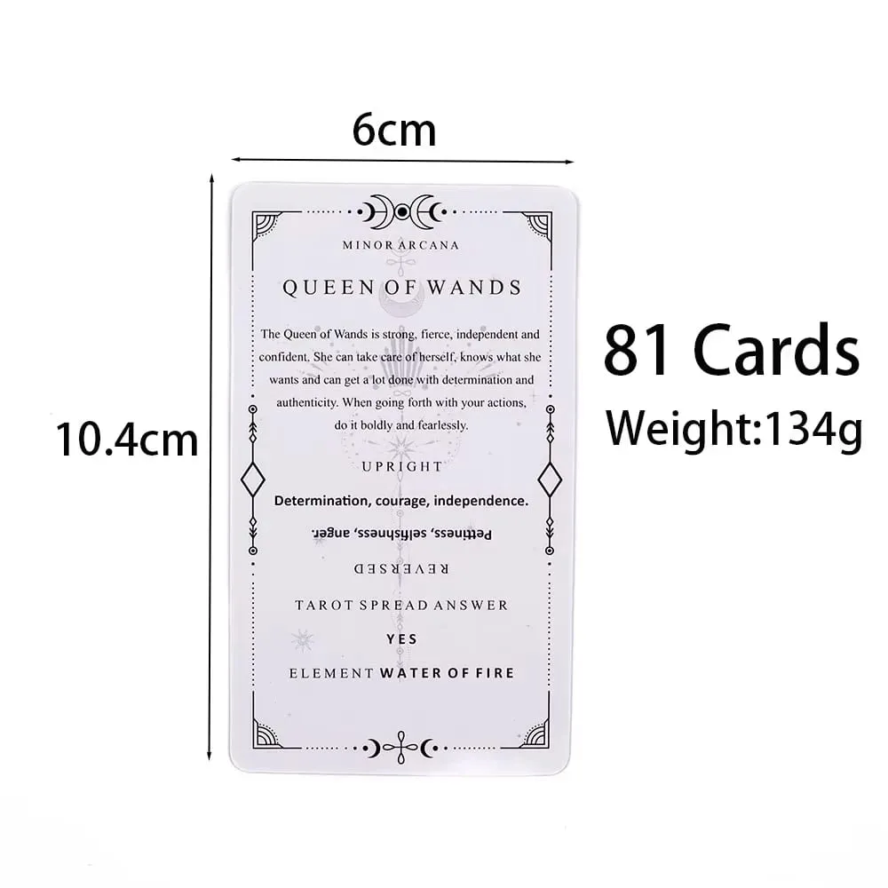 Talia do nauki tarota 81 kart wersja angielska 10,4*6 CM mistyczne wróżenie wróżenie planszowe granie w gry dla początkujących — image 3