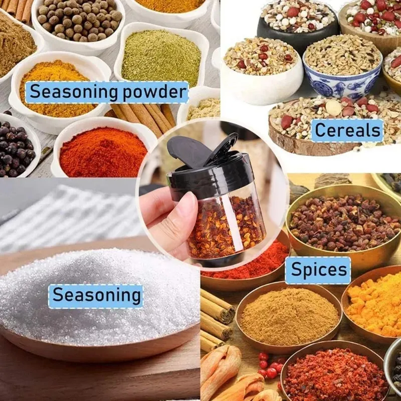 10/1PCS Clear Spices Bottle Salt Pepper Shakers Plastic Barbecue Seasoning Jars Condiment Box Home Kitchen Powder Storage Can — image 4