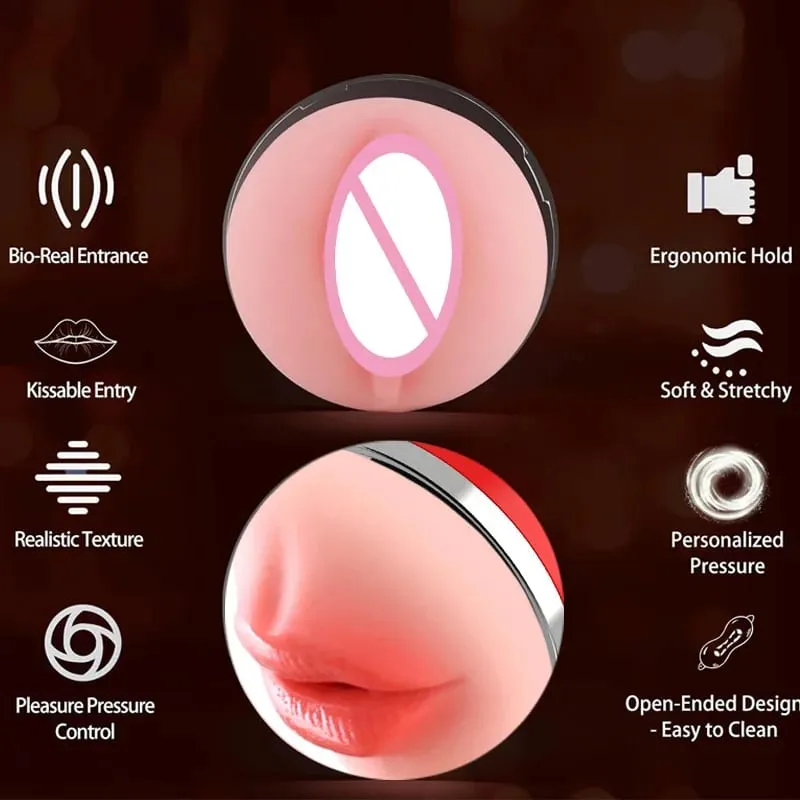 2 IN 1 Realistico Artificiale Della Vagina per Gli Uomini Tazza del Masturbatore Gola Profonda Pompino Massaggiatore Figa Tascabile Pene Erotico Giocattoli Del Sesso Per Adulti — image 4