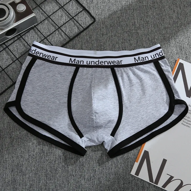 1/4 adet erkek iç çamaşırı boksörler pamuk külot nefes düz Boxershorts erkek orta bel külot Trend erkek şort Homme şort