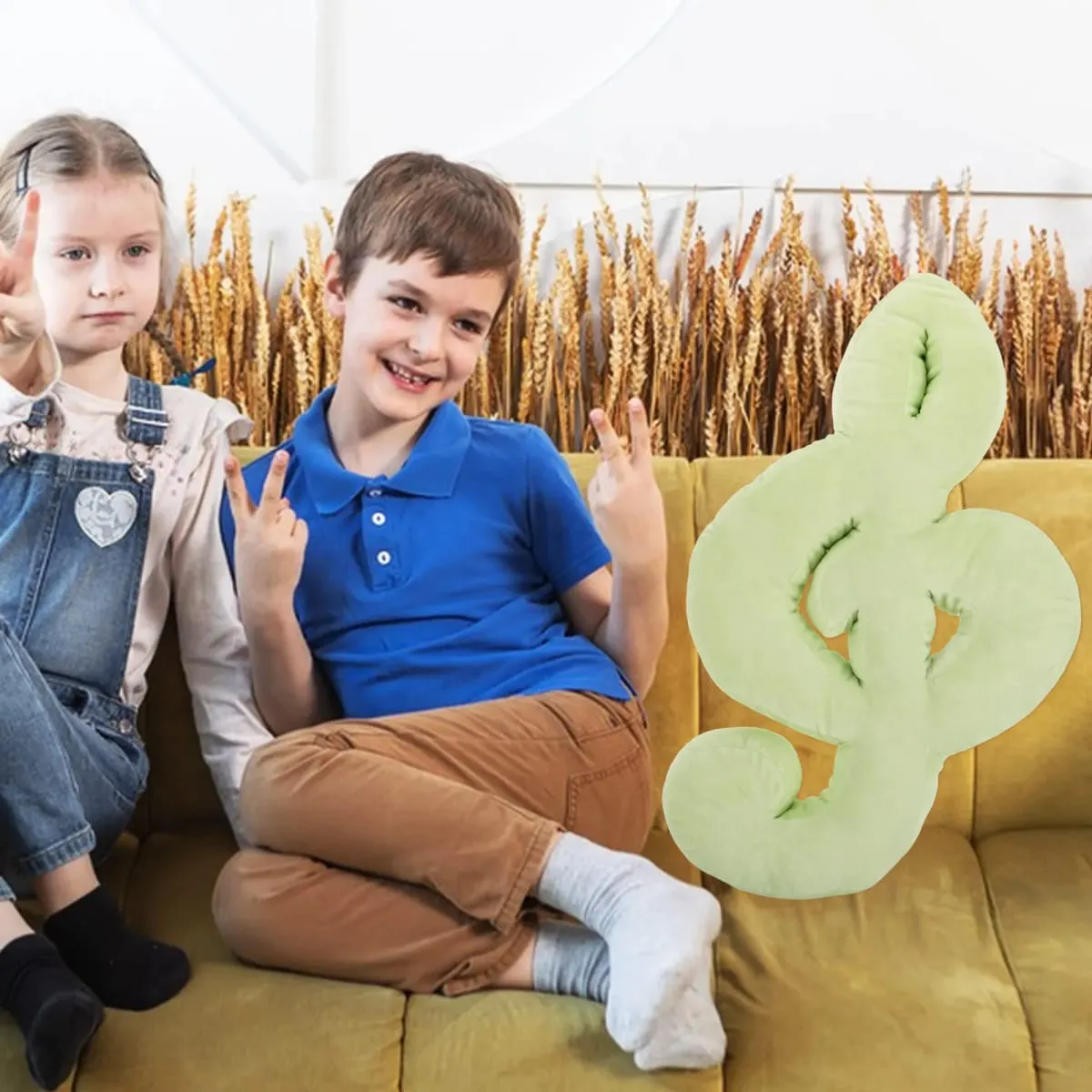 Musikalsk nodepude Blød fyldt pude Kreativ Kawaii Pyntepude til sofaseng Musikelskeres læse lænd — image 6