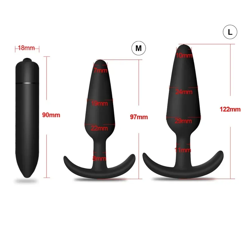 4 adet acemi silikon Butt Plug Anal Plug erkekler için prostat masaj aleti eşcinsel Mini Anal kurşun vibratör seks oyuncak erkekler kadınlar için