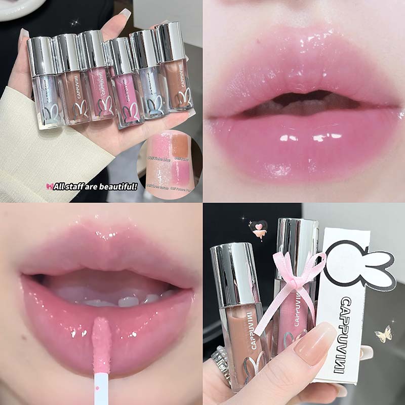 Kilauan Bibir Kilauan Coklat Cermin Berkilauan Tahan Lama Kilauan Bibir Air Lip Gloss Jeli Gebum Kalis Air Make Up Tint Bibir Pelembap — image 6