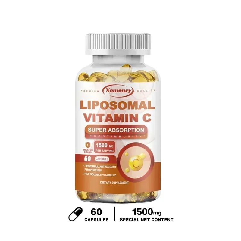 Liposomale Vitamin-C-Kapseln – starkes Antioxidans, fördert die Kollagenproduktion, Hautglanz, unterstützt die Immungesundheit des Herzens — image 8