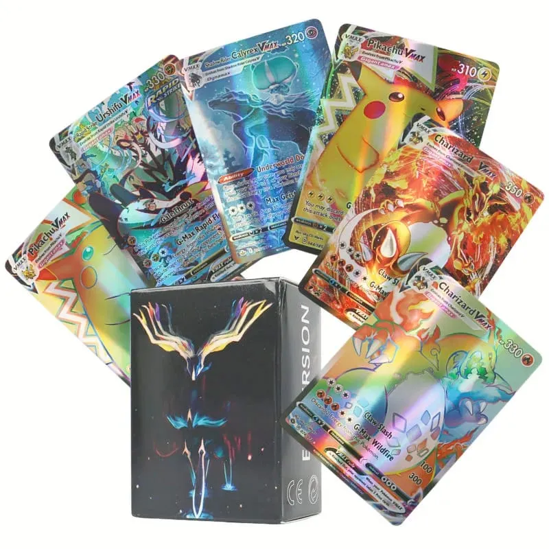 60/100Pcs English Pokemon Card 1996 Year Shining Charizard Pikachu Mewtwo trade Card Kids Pokemon Toy — image 17