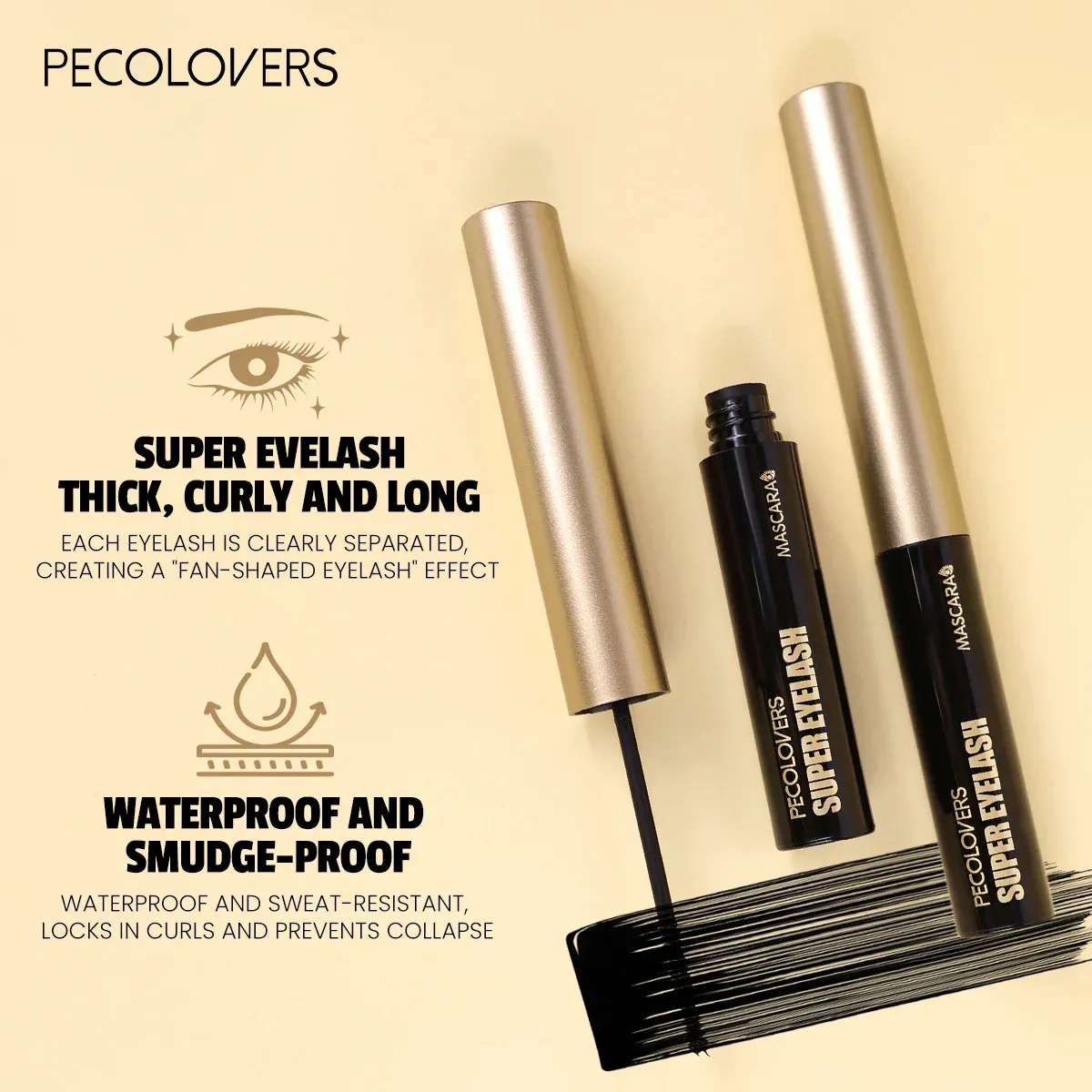 2PCS Fast Drying 3D Black Mascara Waterproof Lengthening Curling Long Lasting Eyelashes Make Up Beauty Eye Korean Cosmetic — image 3