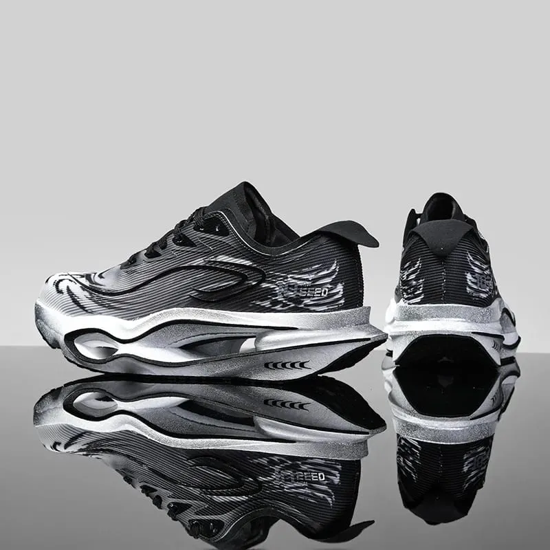 Chaussures de course confortables pour hommes et femmes, baskets d'athlétisme légères et respirantes en planche de carbone pour Marathon, automne